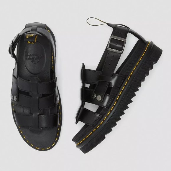 Dr. Martens Terry Men\'s Size 9 Black Leather Fisherman Sandals (size info below) main image 4